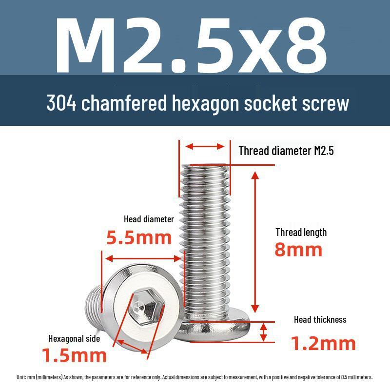 Yigu 304 Stainless Steel M2-M12 Countersunk Flat Head Hex Screw for Furniture & Cabinets