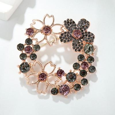Spille Fiore Raffinate in Strass di Cristallo alla Moda per Abbigliamento da Donna Cappotto Gioielli Accessori Regali