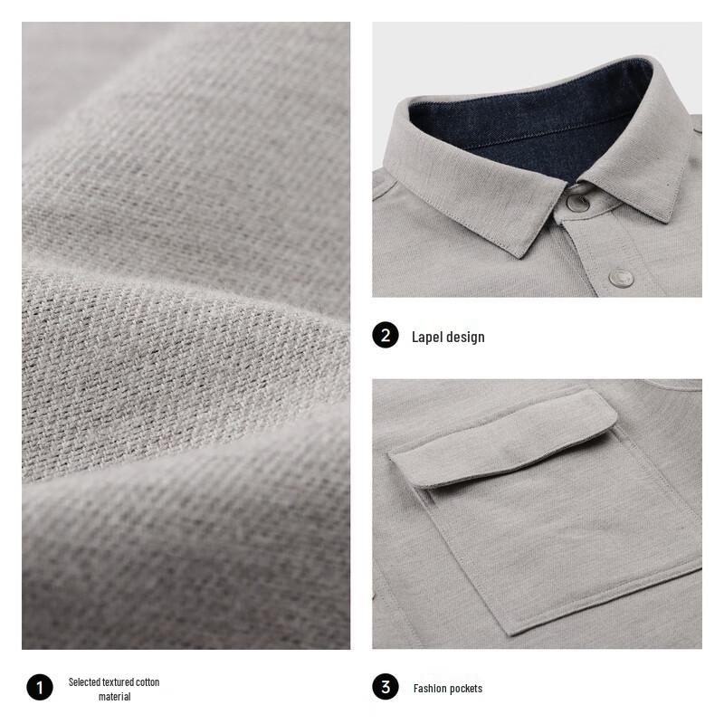 Septwolves Men's Reversible Cotton Long-Sleeve Overshirt