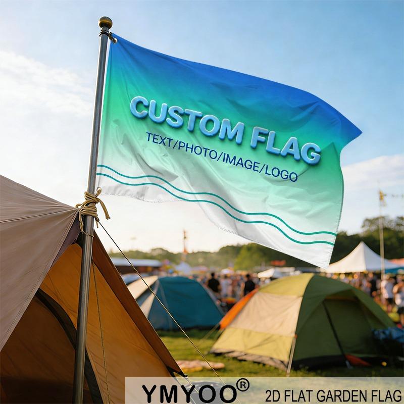2D Flat - 2D Flat - 1pc Custom Single-Sided Printed Flag Banner, Polyester Soft Material - 2D Flat 1pc Personalized Garden Flag, Single-Sided Polyeste