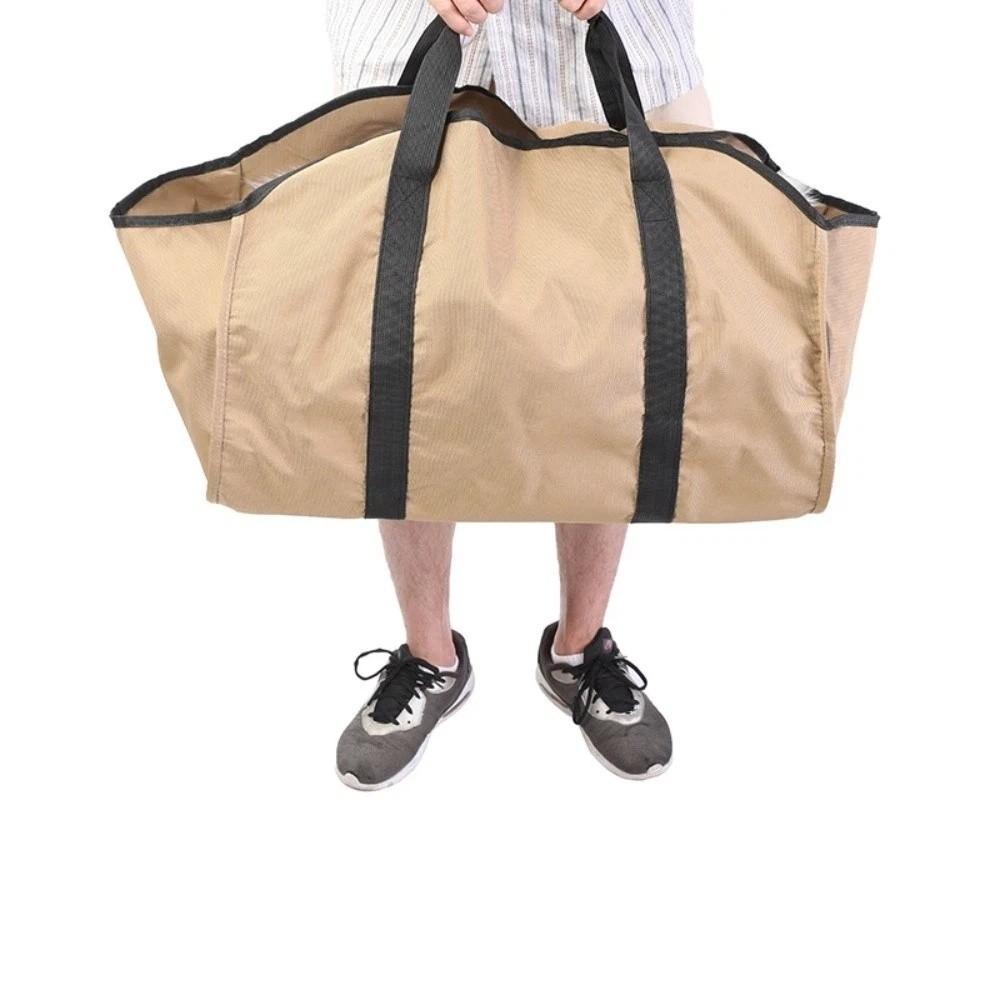 Heavy-Duty Firewood Carrier Bag Large Capacity with Sturdy Handles Log Transporter Scratch-resistant Oxford Cloth