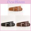 Classic Leather Womens Belt With Pin Buckle For Casual Denim Styling