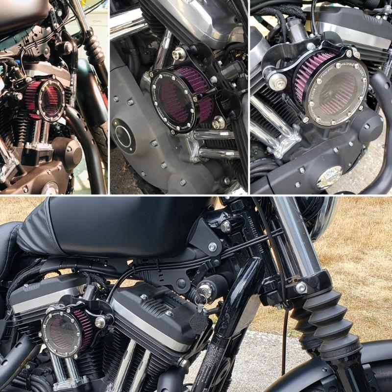 Luftrenarsystem för Sportster XL883 XL1200 1991-2021 Motorcykeltillbehör Delar CNC Luftfilterersättning