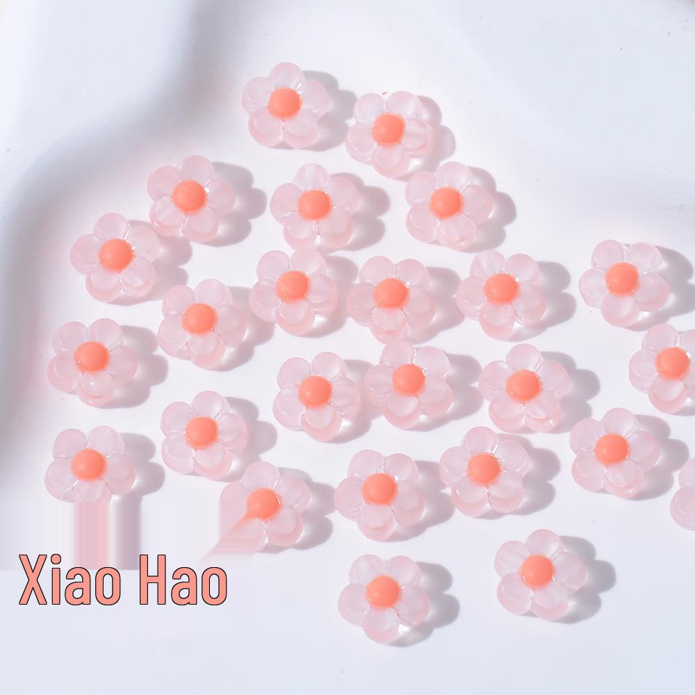 Korean INS Frosted Five-Petal Flower Acrylic Beads for DIY Bracelets - Colorful Accessories