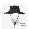Fisherman Sun Protection Embroidered Outdoor Cowboy Hat for Camping and Mountaineering