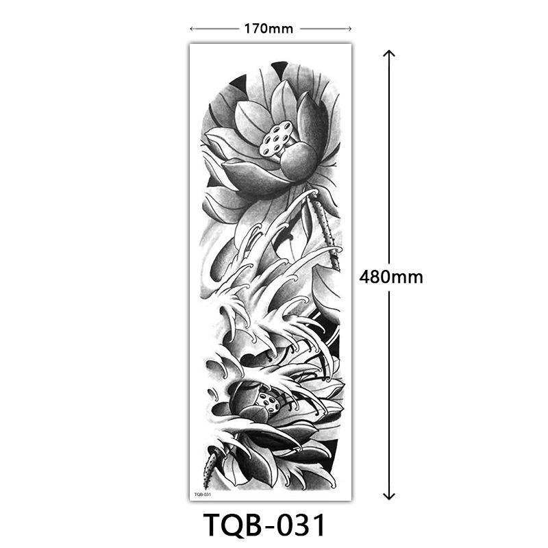 Full Arm Tattoo Sticker, Full Arm Big Picture Tattoo Sticker, Flower Arm Tattoo Sticker Tattoo