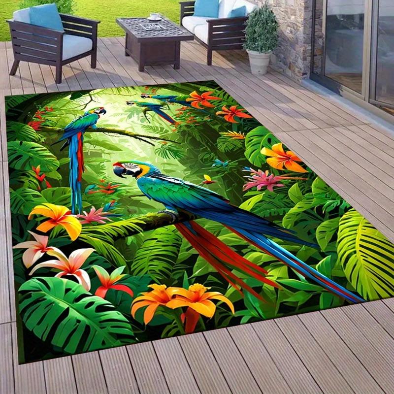 

1pc Bird Pattern Area Rug Soft Flannel Floor Mat for Living Room, Bedroom and Carpet, Sofa Coffee Table Floor Mat, Machine Washable 60cm by 90cm
