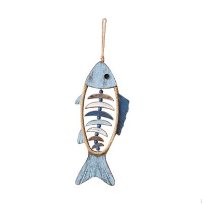 Hölzerne Fisch-Wanddekoration im Küstenstil für die Heimdekoration