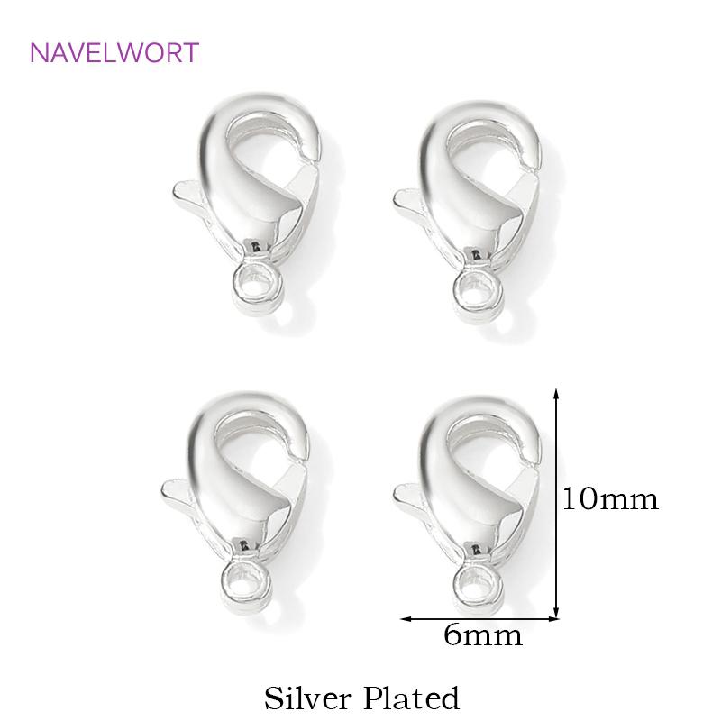 

10/12mm 18K Gold Plated Brass Lobster Clasp For Jewelry,Fastener For Bracelet,Connectors For Jewelry,DIY Jewelry Making Supplies 10 pieces