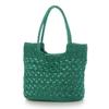 Metallic Cord Pattern Knit Tote Bag