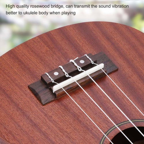 Ukulele Accessories, DIY and Repair Parts, Rosewood Bridge and Saddle for 4-String Ukulele
