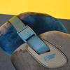 Cuscino da Viaggio Blu in Memory Foam a Forma di U
