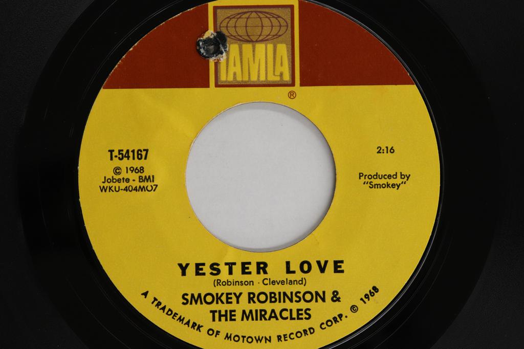 7inch Record SMOKEY ROBINSON, MIRACLES - Yester Love / Much Better Off T54167 TAMLA 1968 US Soul/Funk Used