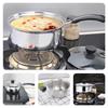 Stainless Steel Soup Pot Milk Pot Heat Resistant Handle Saucepan for Stove Cooking Stew Pasta Kitchen Cookware