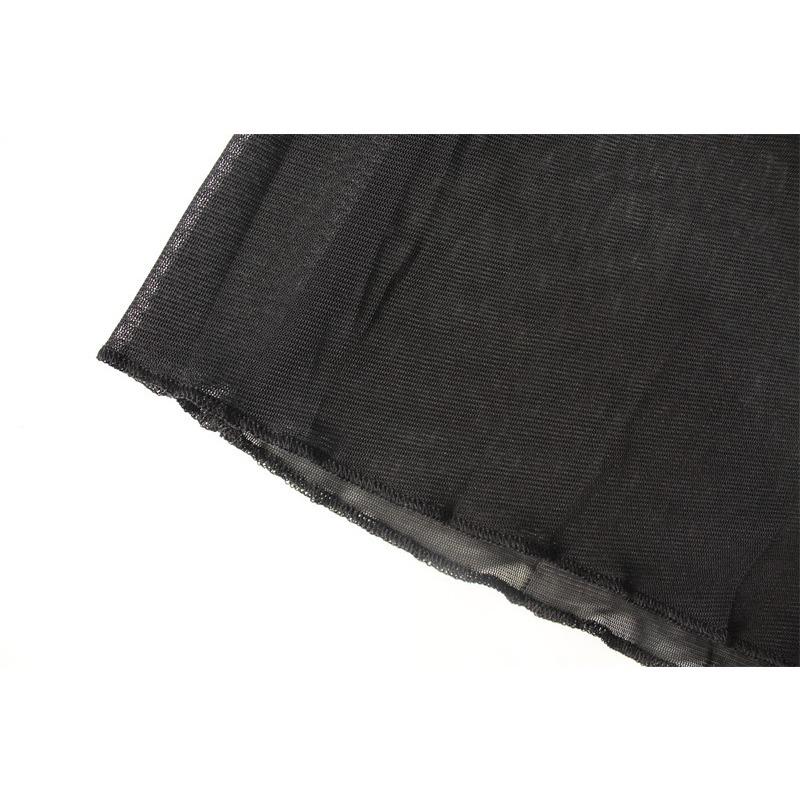 Sexy Stil Damen Mesh Spitze Halber Cardigan Langärmlig Holzohr Kante Perspektive Modekleid