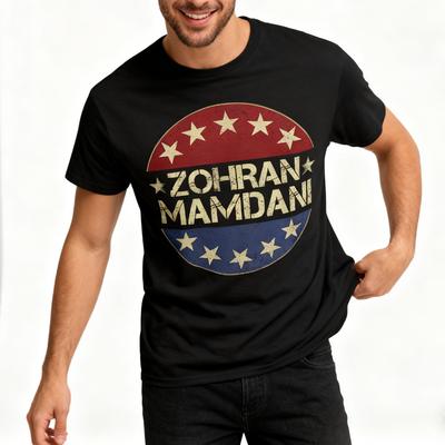 Zohran for NYC Mayor 2025 TShirt Support Zohran Mamdani TShirt Retro Design Unisex Streetwear Men Women Daily Life Cotton Tops