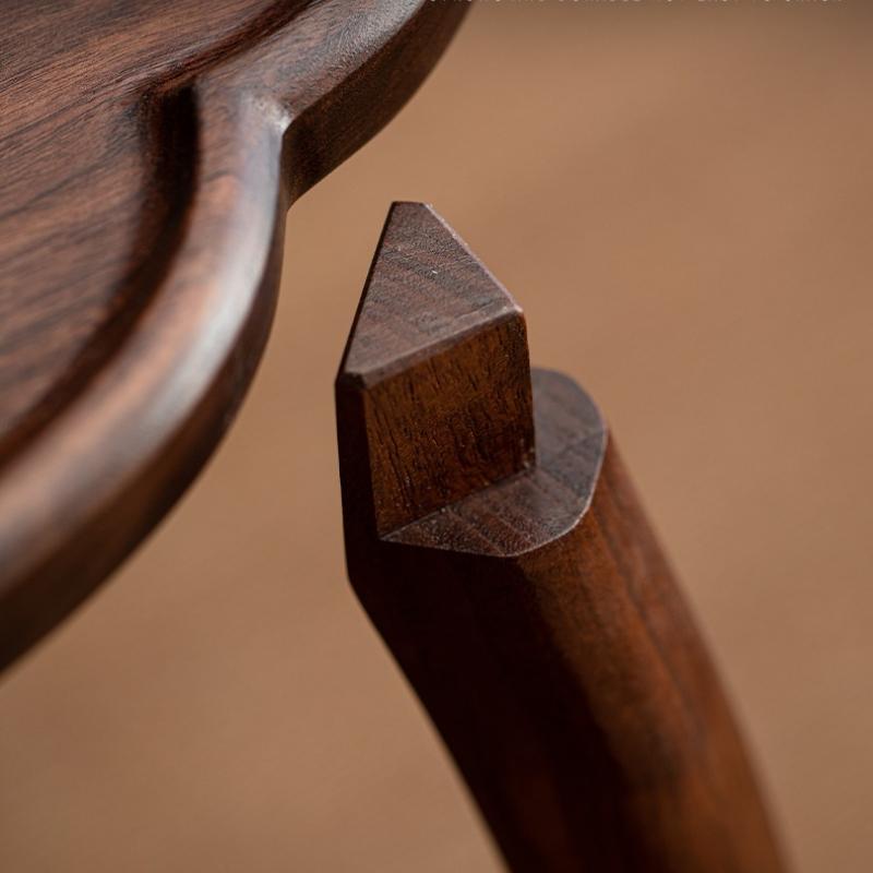 Walnut Wood Coffee Table Retro Folding Portable Circular Tea Table Small Luxury End Tables Home Living Room Desk Furnitures