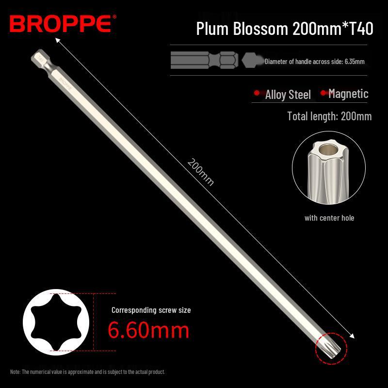 Plum Blossom Magnetic Drill and Screwdriver Bit Set