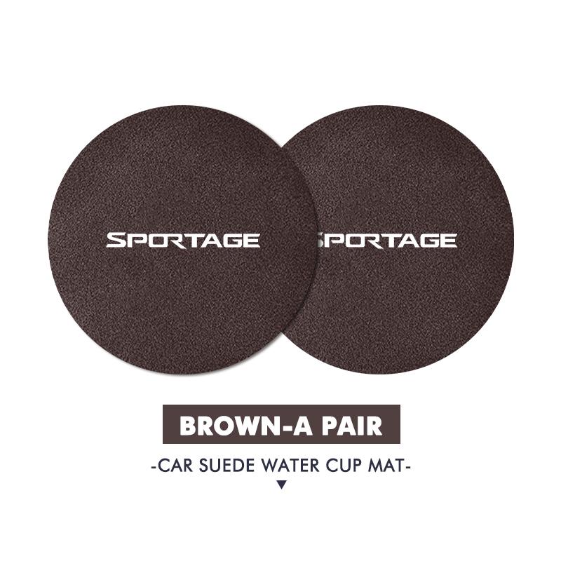 For KIA 2pcs Car Coaster Water Cup Bottle Holder Anti-slip Pad Mat Sportage Ceed Sorento Niro Cadenza Proceed Sephia