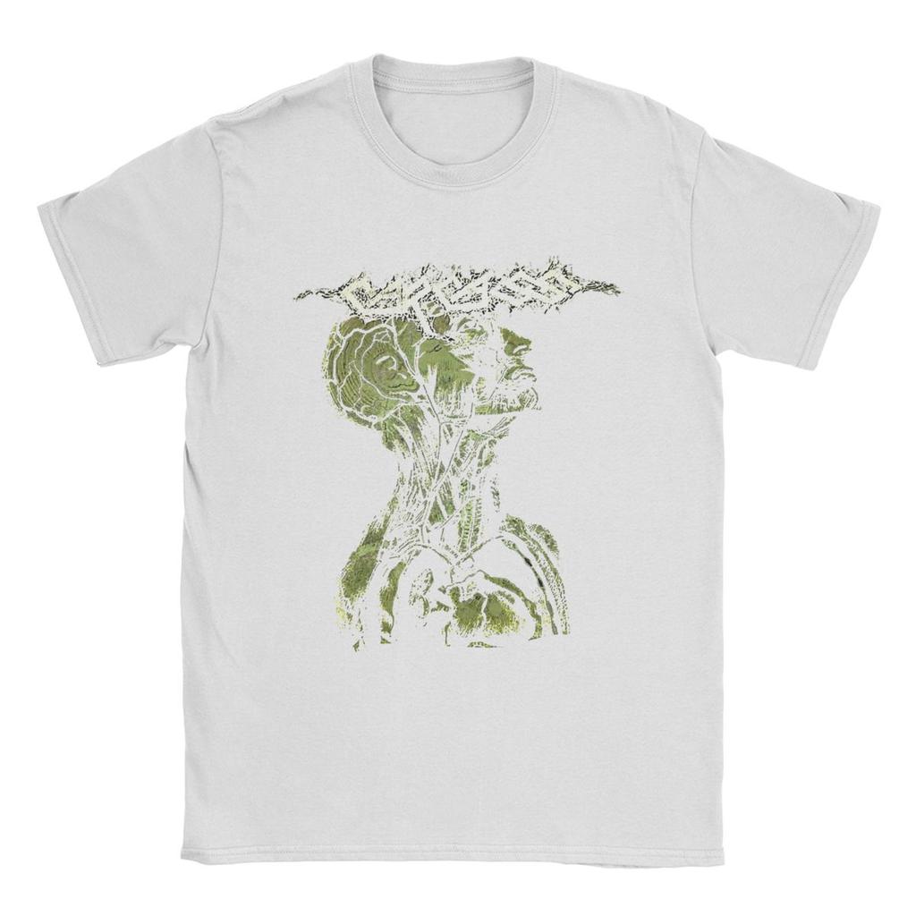 Men T-Shirts Carcass Vintage Cotton Tees Short Sleeve T Shirts Round Collar Tops 4XL 5XL