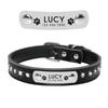 Leder Katzenhalsband Personalisiertes Katzenhalsband für Welpen Kleine Hunde Haustier Kätzchen Namensschild Halsband Kostenlose Gravur Verstellbar Haustierhalsbänder