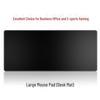 Ultra-Large Thick Black Gaming Desk Mat with Precision Edges