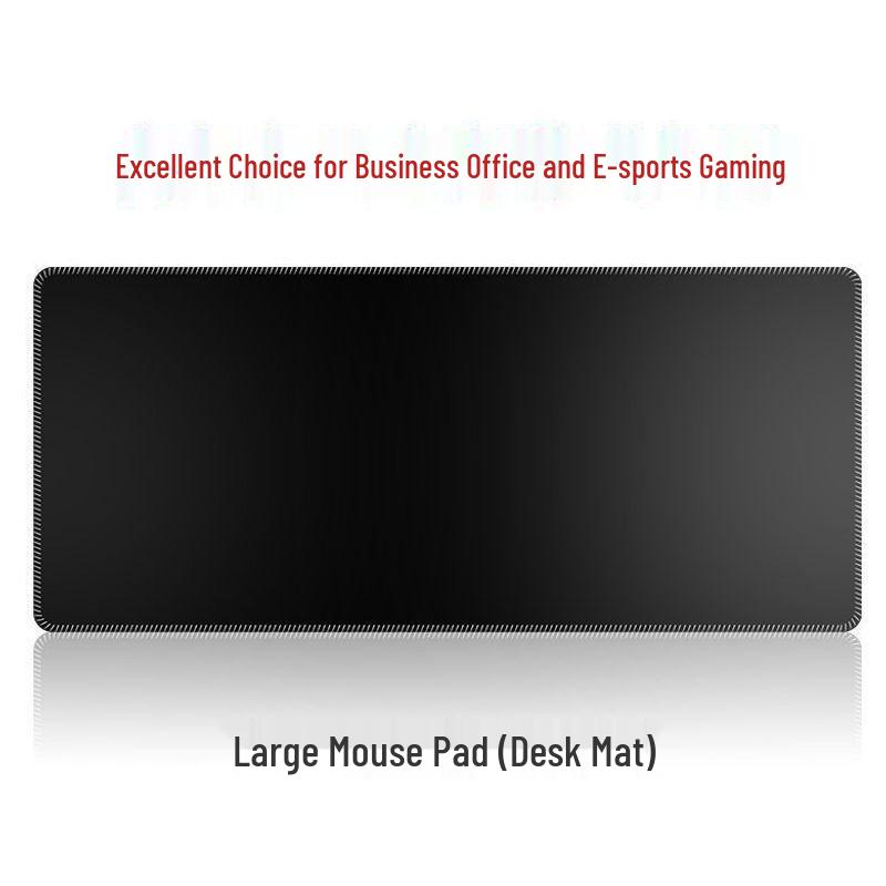 Ultra-Large Thick Black Gaming Desk Mat with Precision Edges