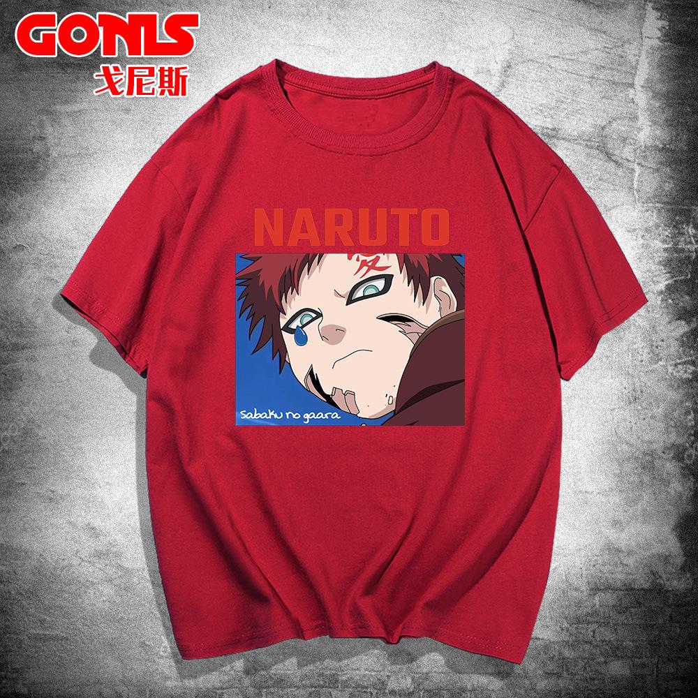 Naruto short-sleeved T-shirt men's and women's summer teen trendy brand I Ailuo printed pure cotton loose half-sleeved top