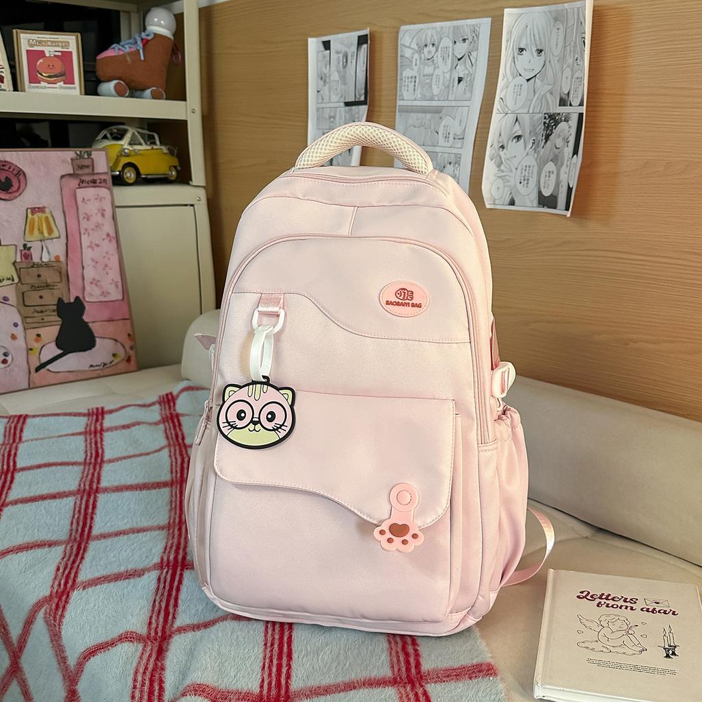 Schoolbag1011 new student schoolbag junior high school high school campus student backpack cute cartoon large capacity load reduction backpack