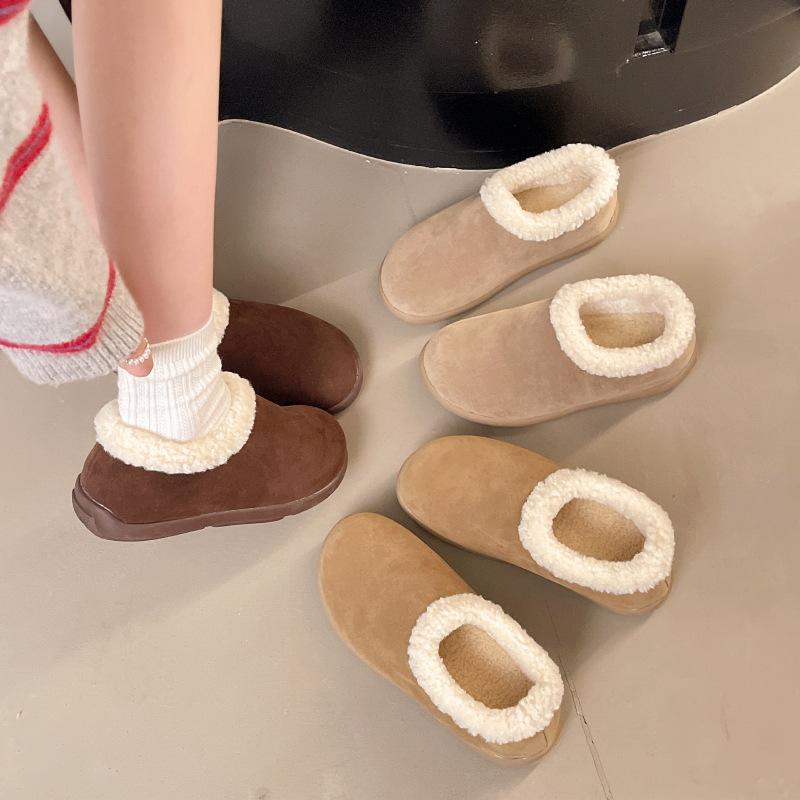 Women's Thick-soled a Footstool Winter Lightweight Warm Anti Cold Padded Snow Boots Non-slip Wear Casual Sneakers Cotton Boots Fur Shoes