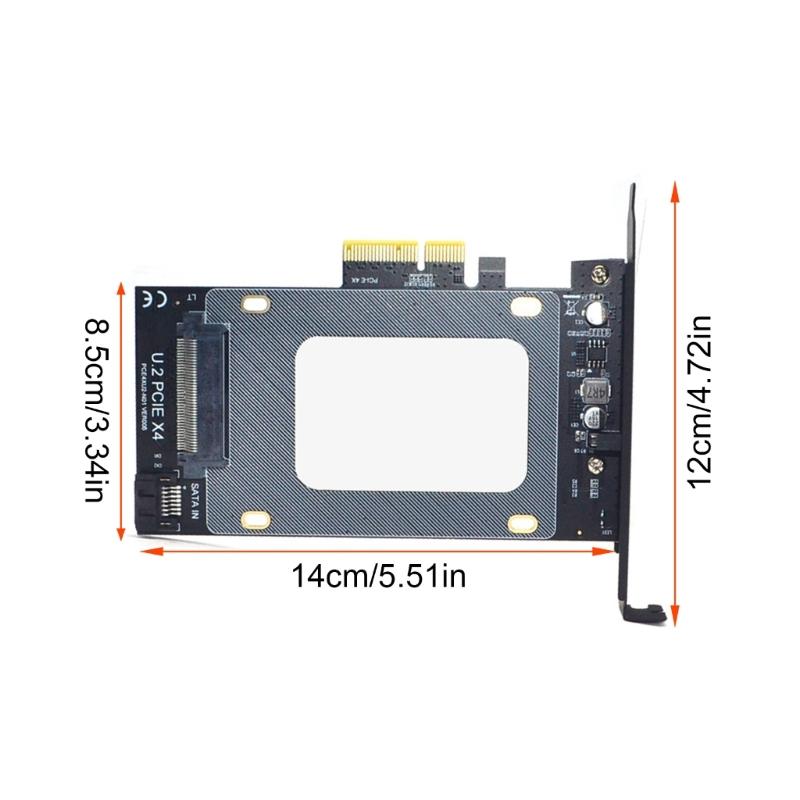 PCIE Risers 4X to SFF-8639 Adapter PCIE SSDs Card Support SSDs 2.5inch SSDs to PCIE 4X Risers Card Converter Replacement
