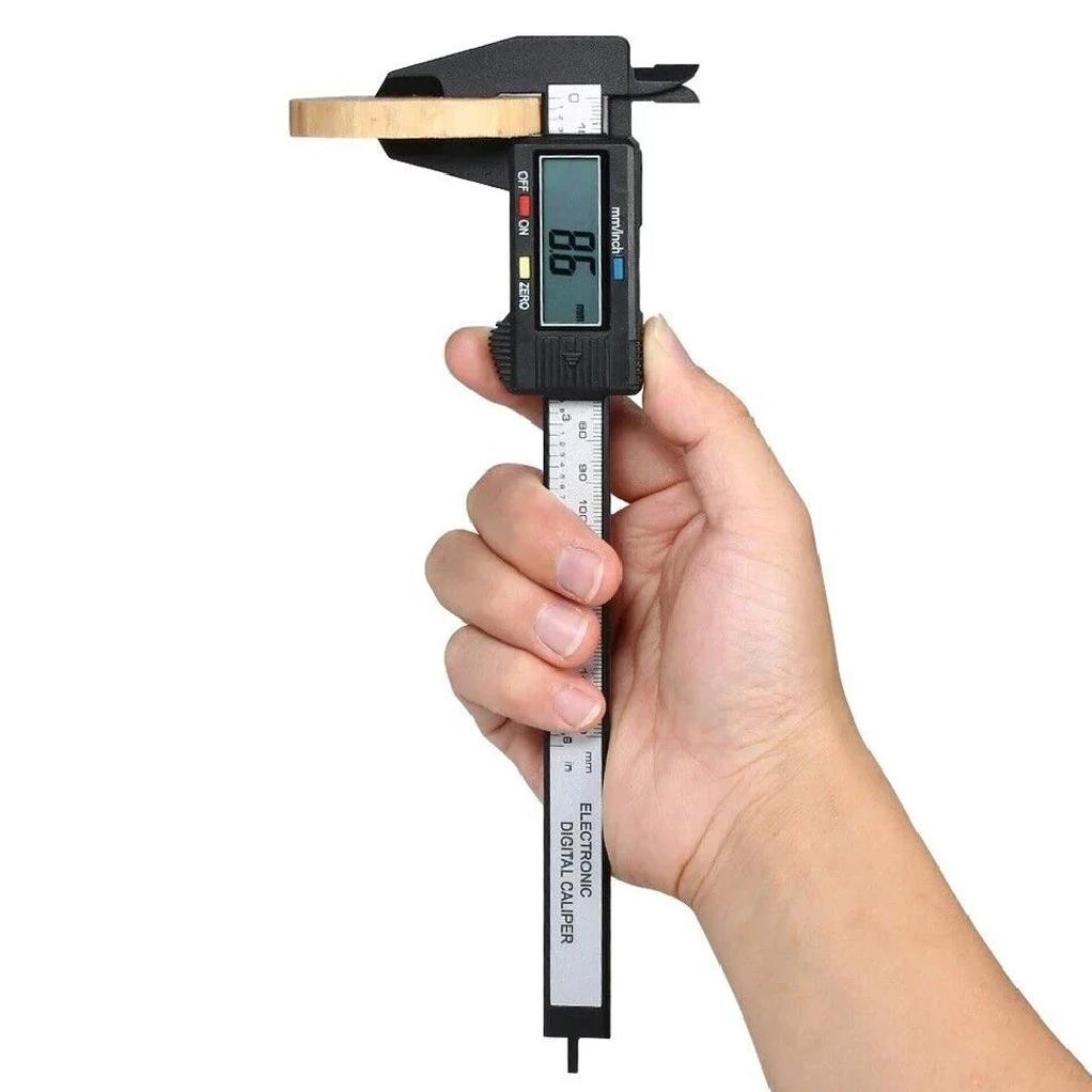 Electronic Vernier Caliper, Carbon Fiber Dial Vernier Caliper, Micrometer, Digital Scale. The Battery Is Not Included. 0-150mm