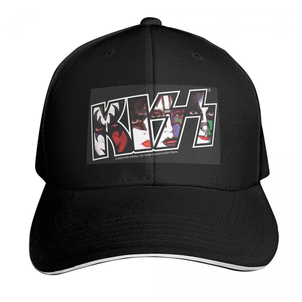 Kiss Rockband Logo Kappe Mode Lässig Baseballkappen Verstellbarer Hut Hip Hop Sommer Unisex Baseballmützen