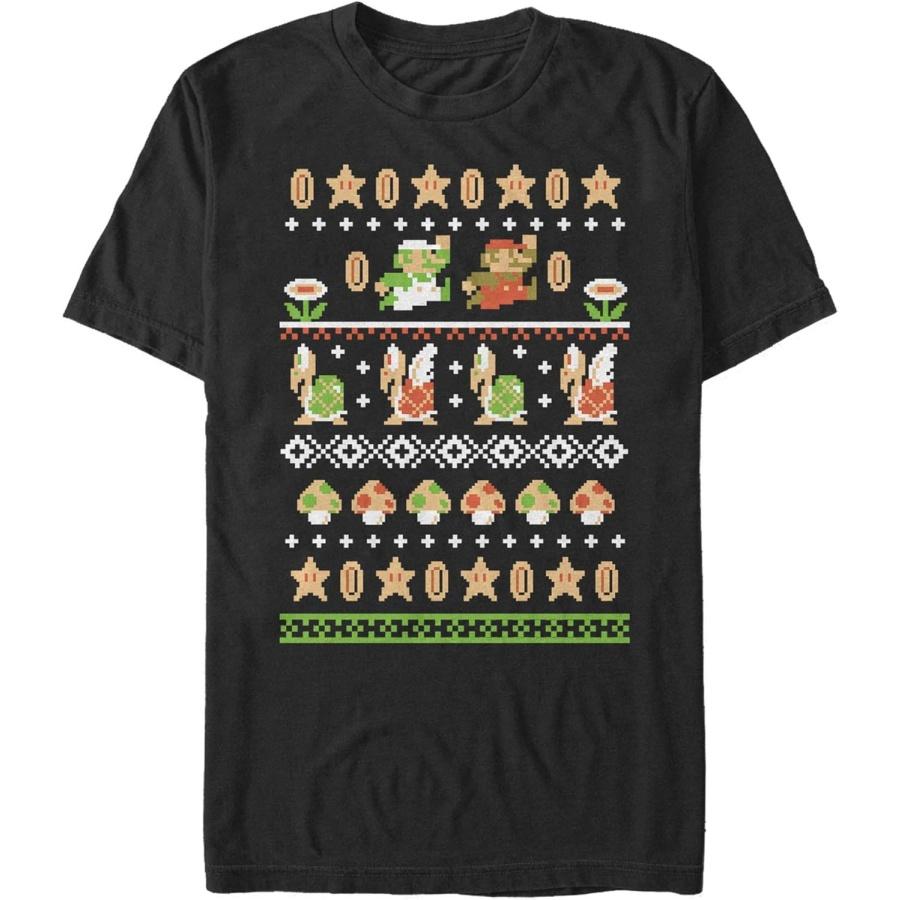 Nintendo Mens Nordic PatternT-Shirt XXXXXL чёрный