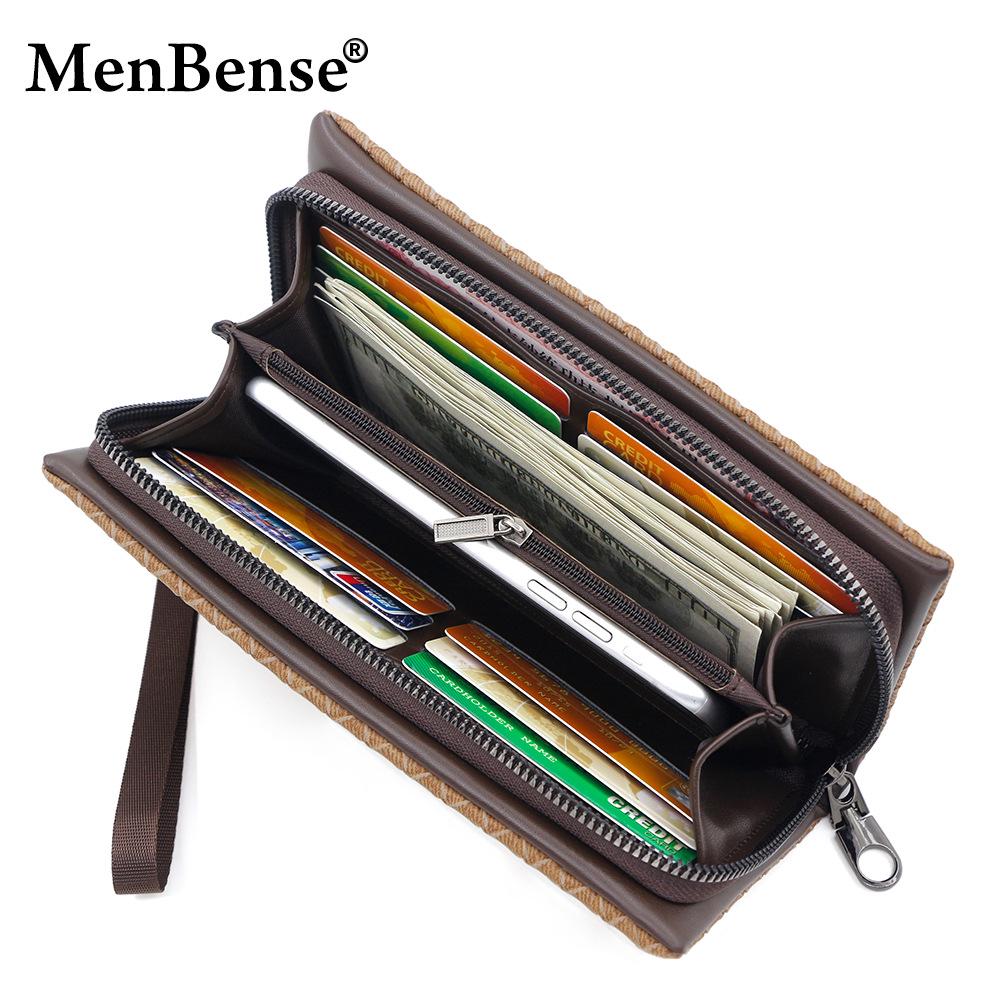 Men's Woven Pattern Clutch Wallet - Large Capacity Multifunctional Handheld Organizer with Multi-Card Slots