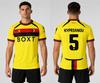Watford Heimteam Spieler-Trikots - Unisex Kelme Marke Kurzarm Fan-Version Fußball Sport T-Shirt