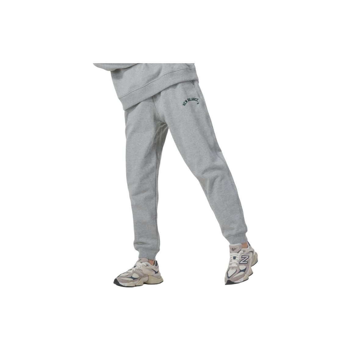 

New Balance Однотонные вязаные джоггеры на шнурке, женские брюки, серые AWP41310-GHM