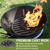 PATIKIL Cast Iron Fire Grate, 10-inch Rectangular, Replacement BBQ Grill Grate, High-Heat Resistant Charcoal Plate, 6-Slot Grill Accessory for BBQs