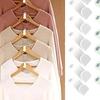 50Pcs Mini Clothes Hanger For Wardrobe Connector Hook Plastic Wardrobe Coat Extender Clips Holder Space Saving
