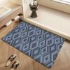 Navy Blue Geometric Floor Mat INS Style Soft Bedroom Floor House Laundry Room Mat Anti-skid Bedside Area Rugs