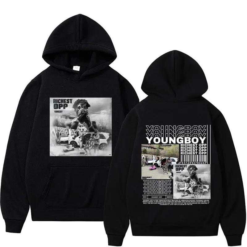 Rapper YoungBoy 2023 New Album Graphic Hoodies Men Hip Hop Fashion Vintage Sweatshirt Male Casual Gothic Oversized Hoodie Unisex