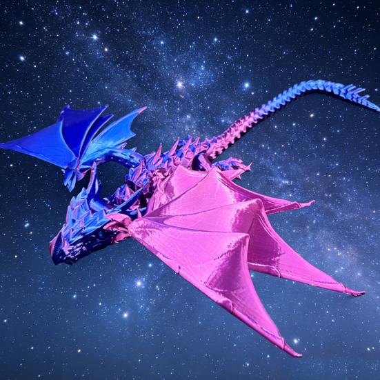3D Printed Dragon Toy, Articulated Bird Fidget, Dragon Figurine with Movable Joints, Animal Action Figure for Kids Adults Stress Relief