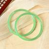 2Pcs/Set Design Sense Glass Natural Solid Color Bangles Retro Simple Charm Bracelet Femme Fashion Women's Casual China Jewelry