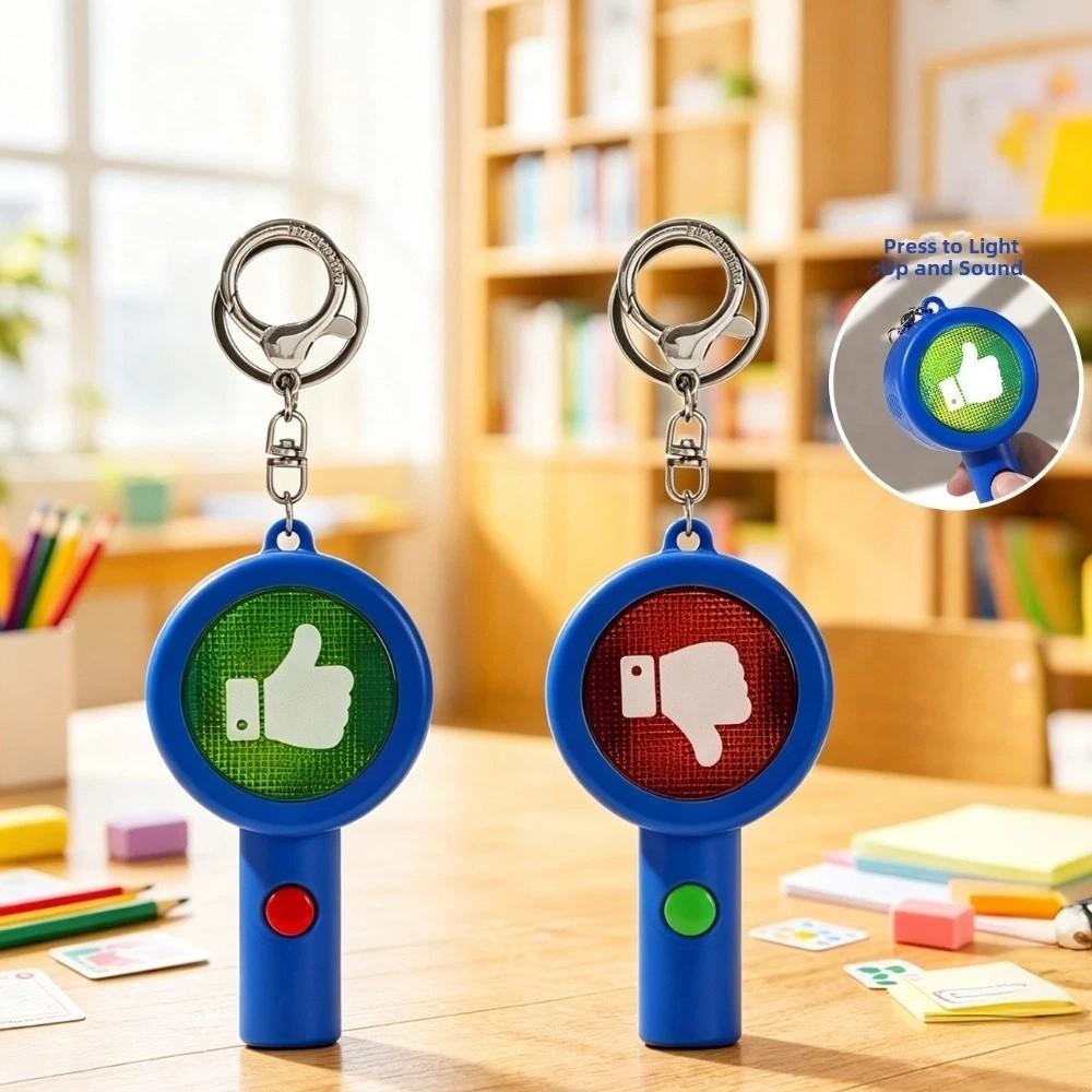 Acrylic Keychain Response Card Handheld Judgement Board Keyring Voting Paddles Activity Supplies