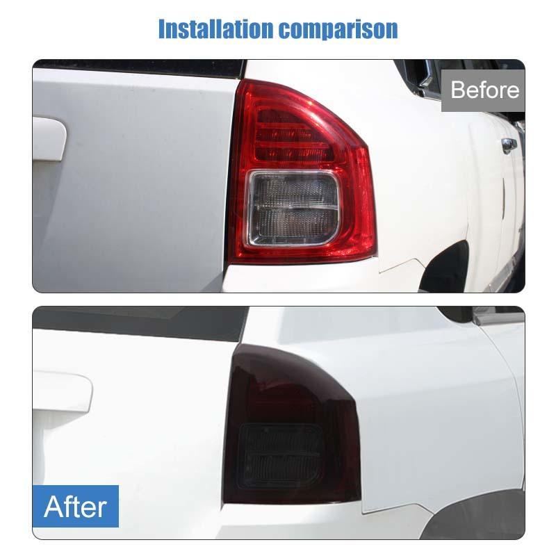 Folia Ochronna na Lampę Tylną Naklejka Dekoracyjna na Lampę Tylną Do Jeep Compass 2011-2016 Plastik ABS Akcesoria Zewnętrzne