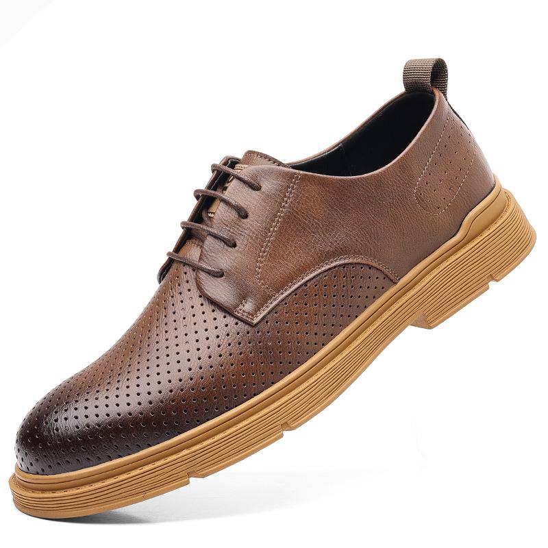 Leather shoes men's British style Korean version low-top tooling shoes youth casual retro trend Martin shoes men