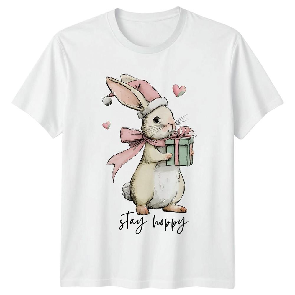 Stay Hoppy Rabbit Christmas Holidays Unisexs TShirt Unisexs Graphic Tee Gift S