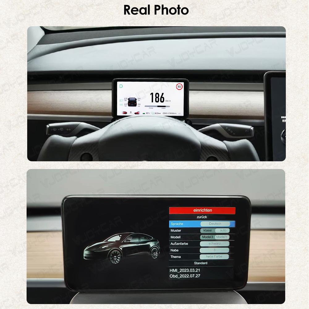 Vjoycar 4.6'' 6.2'' Dashboard Cluster Instrument Model 3 Y HUD Screen HD LCD Speedometer For Tesla Modification Car Accessories