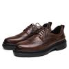 Men's Cross-Border Casual & Formal Brogue Leather Shoes - Trendy Carved Lace-up Wedding & Business Style
