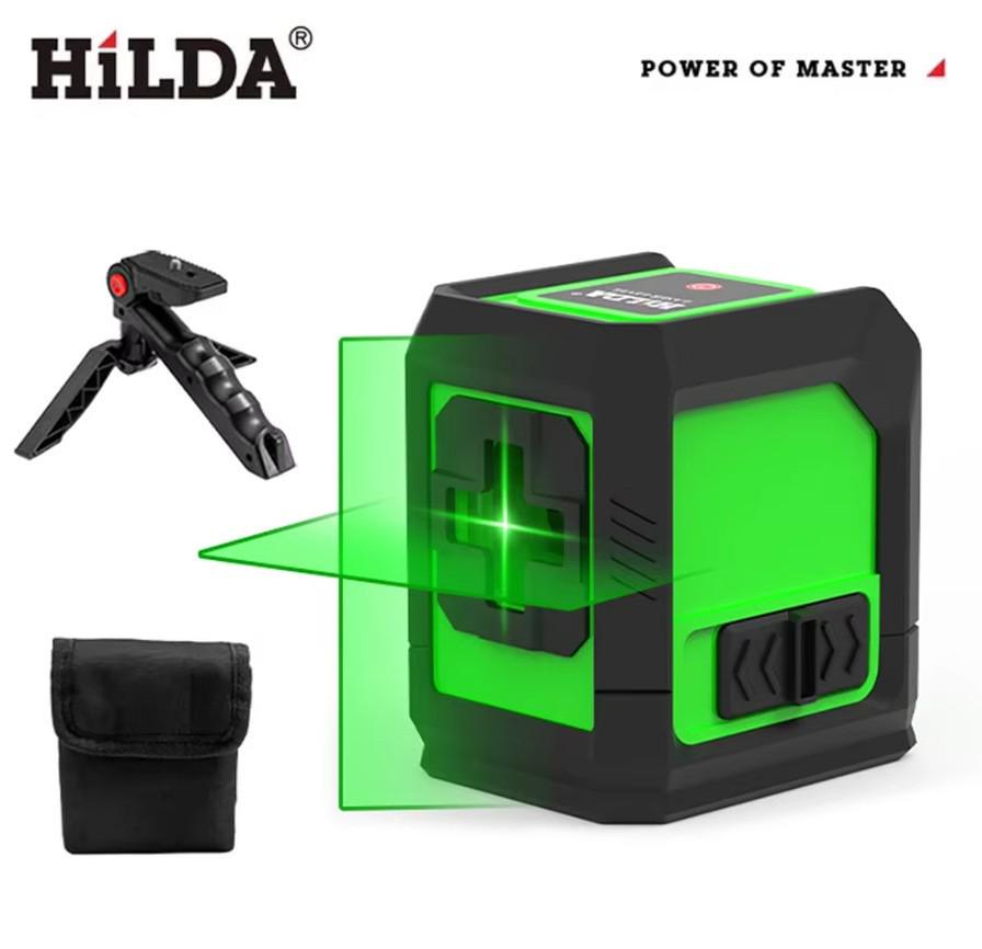 Mini Portable High-Precision 2-Line Laser Level with Green Light and Infrared